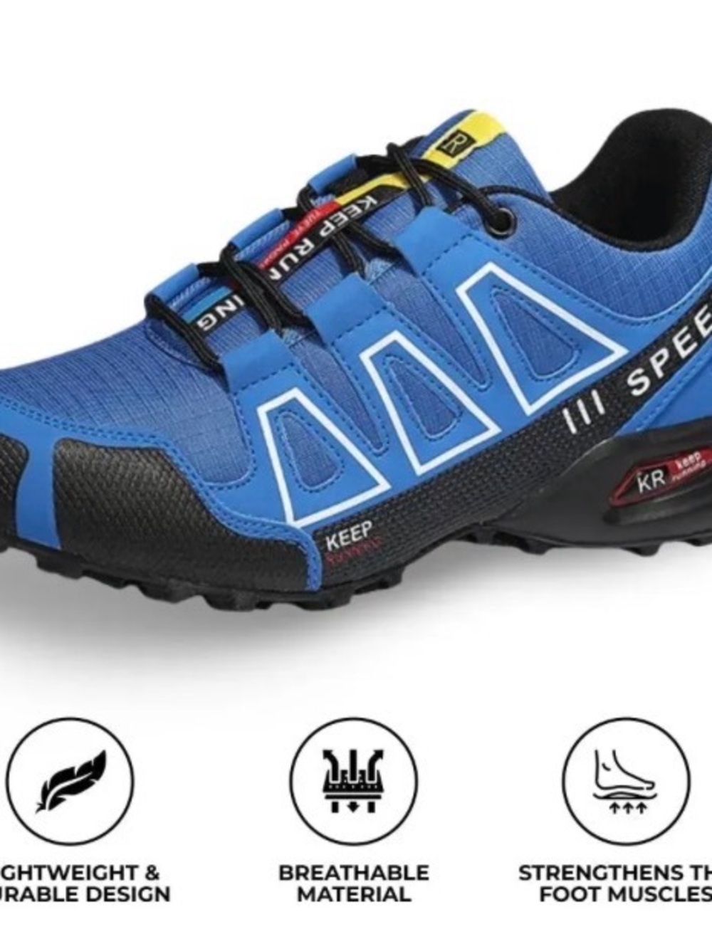 Blue Women's Athletic Trail Running Shoes - Speed Design
